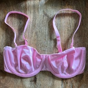 Pink Satin Cuup 32D Balconette Bra
